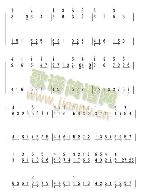 卡农(二字歌谱)5