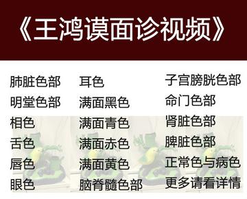 王鸿谟面诊自学教程视频大全